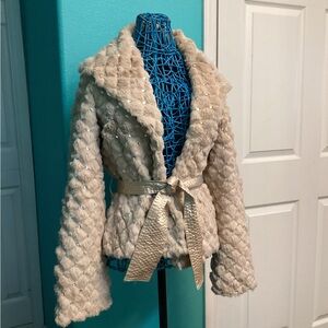 Sheri Bodell  Rabbit Fur Coat with Crystal